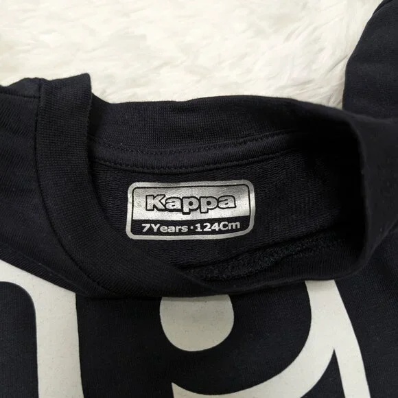 Kappa Unisex Crew Neck Green Pullover Loopknit with logo Sweatshirt for 7Yr NWOT - Picture 4 of 7